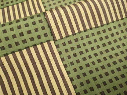 平和屋着物▽訪問着　単衣　紬地　市松文様　ろうけつ染め　正絹　逸品　DABI4105du