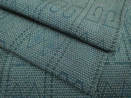 平和屋着物▽上質なお召　単衣　間道　正絹　逸品　DABI4106du