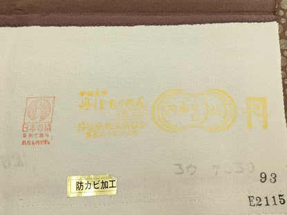 平和屋着物▽江戸小紋　単衣　歌舞伎模様　健勝苑扱い　反端付き　正絹　逸品　DABI4108du
