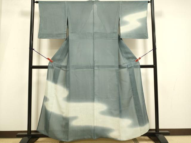 平和屋着物▽訪問着　無双　紗袷　紗×絽　草葉文　正絹　逸品　DABI4121du