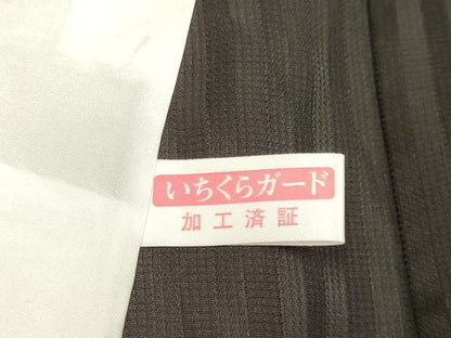 平和屋着物▽上質な小紋　単衣　縞　暈し染め　正絹　逸品　DABI4125du