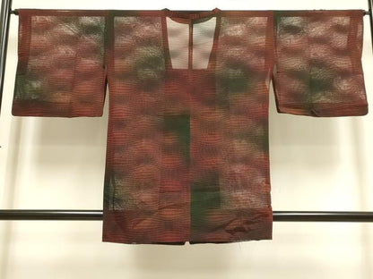 平和屋着物▽道行コート　スリーシーズン　春夏秋　塵除け　変わり縞　正絹　逸品　DABI4128du