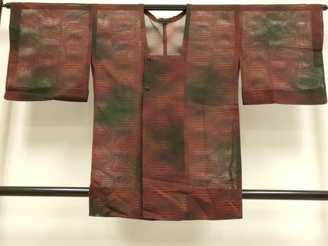 平和屋着物▽道行コート　スリーシーズン　春夏秋　塵除け　変わり縞　正絹　逸品　DABI4128du