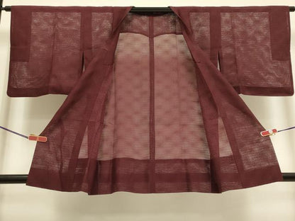 平和屋着物▽道行コート　スリーシーズン　春夏秋　塵除け　変わり縞　正絹　逸品　DABI4131du
