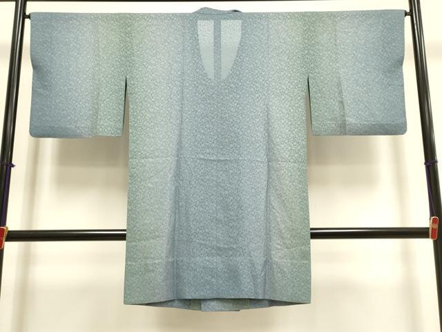 平和屋着物▽道行コート　スリーシーズン　春夏秋　塵除け　草花文　暈し染め　反端付き　正絹　逸品　DABI4132du
