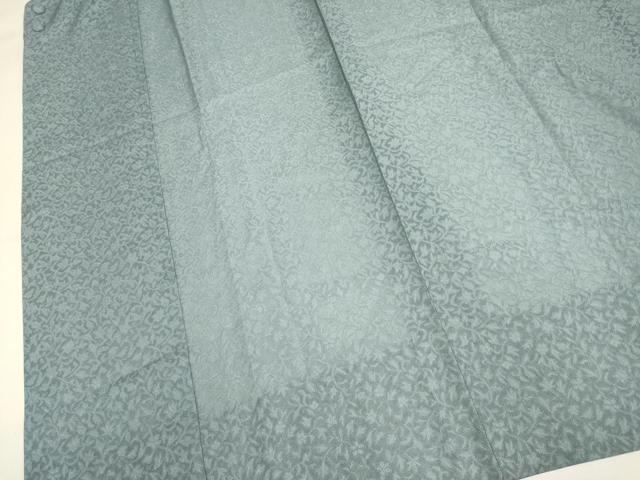 平和屋着物▽道行コート　スリーシーズン　春夏秋　塵除け　草花文　暈し染め　反端付き　正絹　逸品　DABI4132du