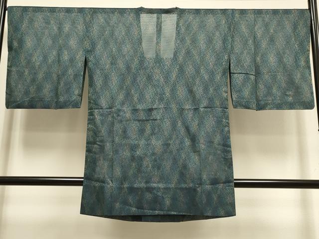 平和屋着物▽道行コート　スリーシーズン　春夏秋　塵除け　草葉文　やまと誂製　正絹　逸品　DABI4133du