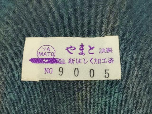 平和屋着物▽道行コート　スリーシーズン　春夏秋　塵除け　草葉文　やまと誂製　正絹　逸品　DABI4133du