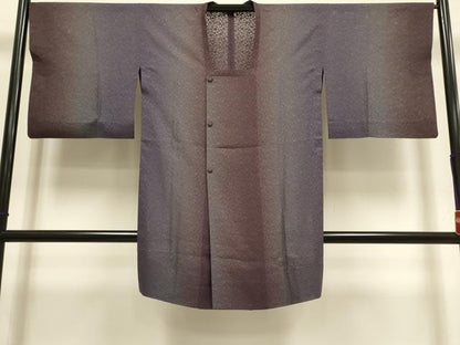 平和屋着物▽道行コート　スリーシーズン　春夏秋　塵除け　草花文　正絹　逸品　DABI4134du