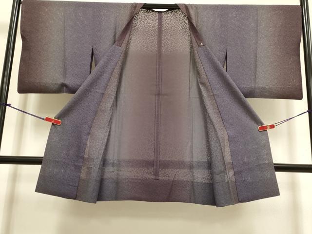 平和屋着物▽道行コート　スリーシーズン　春夏秋　塵除け　草花文　正絹　逸品　DABI4134du