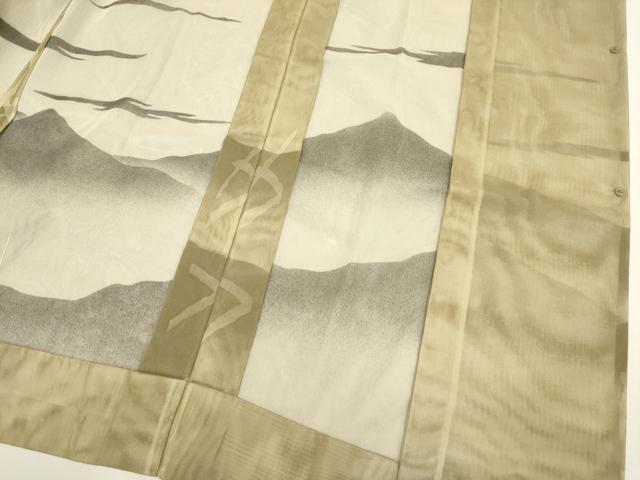平和屋着物▽道行コート　スリーシーズン　春夏秋　塵除け　紗袷　紗×紗　重ね山　薄　正絹　逸品　DABI4135du