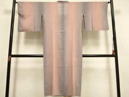 平和屋着物▽道行コート　スリーシーズン　春夏秋　塵除け　縞　ロング丈　正絹　逸品　DABI4136du