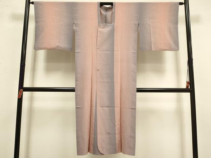 平和屋着物▽道行コート　スリーシーズン　春夏秋　塵除け　縞　ロング丈　正絹　逸品　DABI4136du