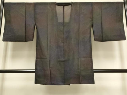 平和屋着物▽道行コート　スリーシーズン　春夏秋　塵除け　紗袷　紗×絽　霞文　正絹　逸品　DABI4137du
