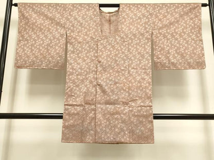 平和屋着物▽道行コート　スリーシーズン　春夏秋　塵除け　枝垂れ桜文　正絹　逸品　未使用　du
