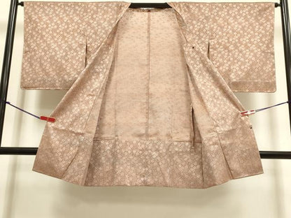 平和屋着物▽道行コート　スリーシーズン　春夏秋　塵除け　枝垂れ桜文　正絹　逸品　未使用　du