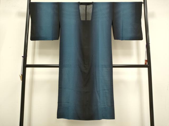 平和屋着物▽道行コート　スリーシーズン　春夏秋　塵除け　縞　ロング丈　正絹　逸品　DABI4139du