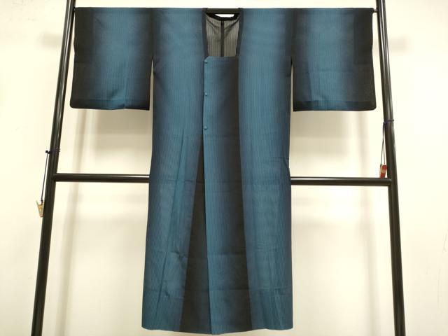 平和屋着物▽道行コート　スリーシーズン　春夏秋　塵除け　縞　ロング丈　正絹　逸品　DABI4139du