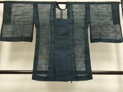 平和屋着物▽道行コート　スリーシーズン　春夏秋　塵除け　霞文　正絹　逸品　DABI4143du