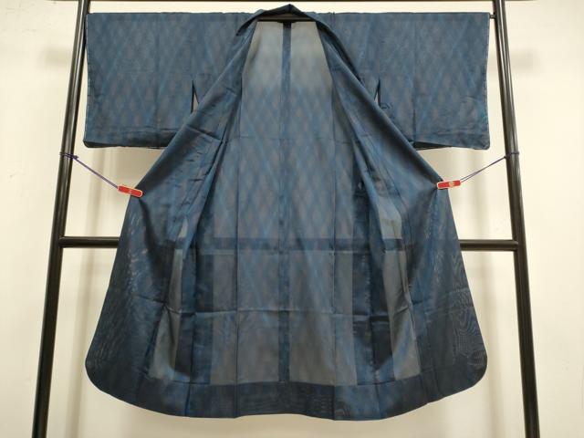 平和屋着物▽道中着　スリーシーズン　春夏秋　塵除け　格子　正絹　逸品　未使用　DABI4146du