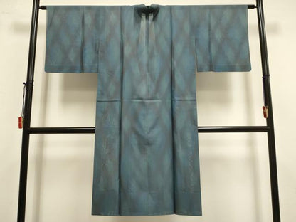 平和屋着物▽道中着　スリーシーズン　春夏秋　塵除け　格子　正絹　逸品　DABI4149du