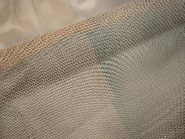 平和屋着物▽道行コート　スリーシーズン　春夏秋　塵除け　格子　正絹　逸品　未使用　DABI4153du