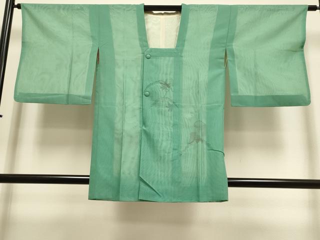 平和屋着物▽道行コート　スリーシーズン　春夏秋　塵除け　無双　紗袷　紗×紗　貝桶花文　正絹　逸品　DABI4154du