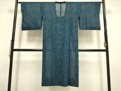平和屋着物▽道行コート　スリーシーズン　春夏秋　塵除け　霞文　ロング丈　正絹　逸品　DABI4155du