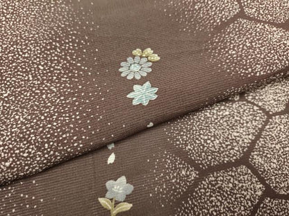平和屋着物＊夏物　小紋　絽　石畳花文　正絹　逸品　DABI4161du