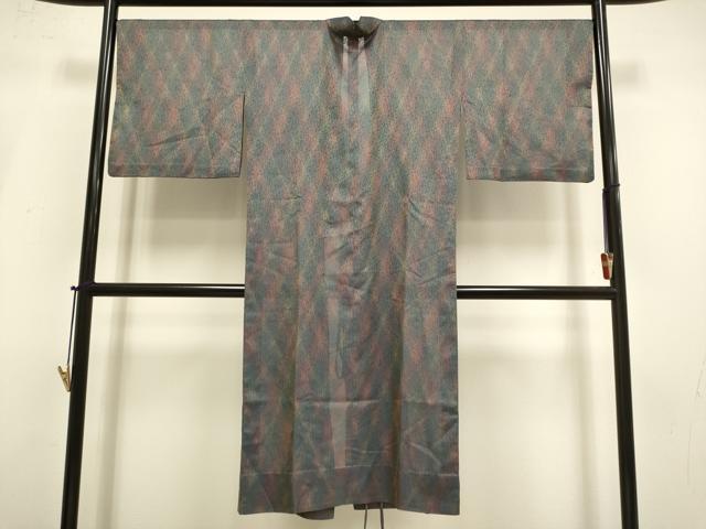 平和屋着物▽道中着　スリーシーズン　春夏秋　塵除け　草花文　やまと誂製　ロング丈　正絹　逸品　DABI4169du