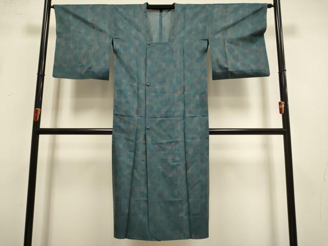 平和屋着物▽道行コート　スリーシーズン　春夏秋　塵除け　霞文　ロング丈　正絹　逸品　DABI4170du