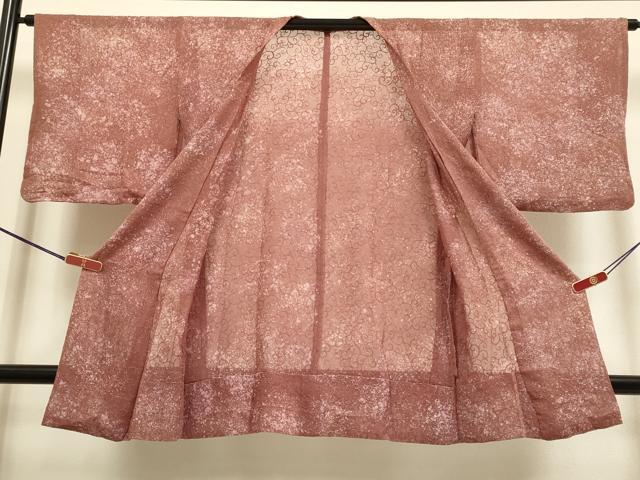 平和屋着物▽道行コート　スリーシーズン　春夏秋　塵除け　唐草文　正絹　逸品　DABI4171du