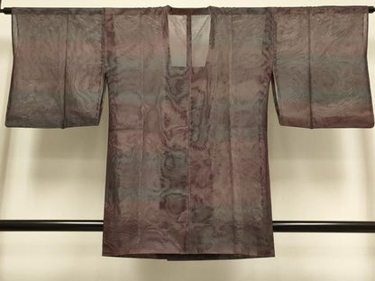 平和屋着物▽道行コート　スリーシーズン　春夏秋　塵除け　二重紗　霞文　正絹　逸品　DABI4172du