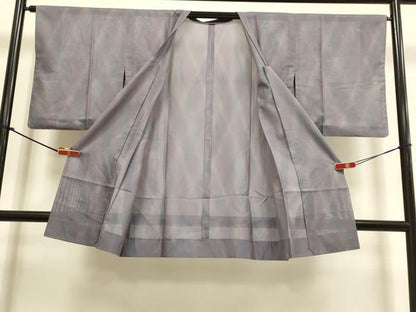 平和屋着物▽道行コート　スリーシーズン　春夏秋　塵除け　霞文　正絹　逸品　DABI4175du