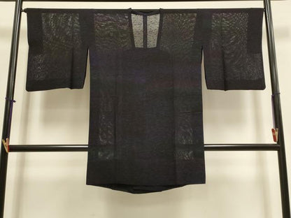 平和屋着物▽道行コート　スリーシーズン　春夏秋　塵除け　霞文　ロング丈　正絹　逸品　DABI4176du