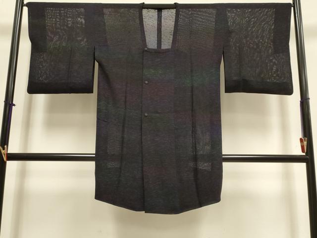 平和屋着物▽道行コート　スリーシーズン　春夏秋　塵除け　霞文　ロング丈　正絹　逸品　DABI4176du