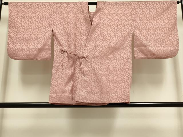 平和屋着物▽道中着　スリーシーズン　春夏秋　塵除け　草花紋紗　浅蘇芳色　正絹　逸品　DABI4180du