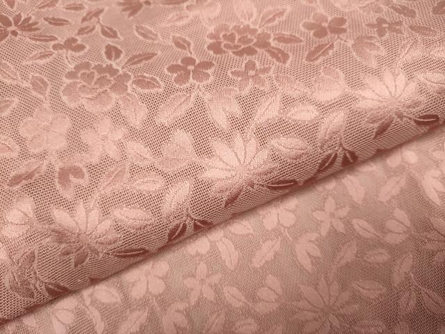 平和屋着物▽道中着　スリーシーズン　春夏秋　塵除け　草花紋紗　浅蘇芳色　正絹　逸品　DABI4180du