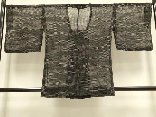 平和屋着物▽道行コート　スリーシーズン　春夏秋　塵除け　霞文　正絹　逸品　DABI4183du