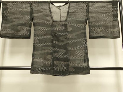 平和屋着物▽道行コート　スリーシーズン　春夏秋　塵除け　霞文　正絹　逸品　DABI4183du