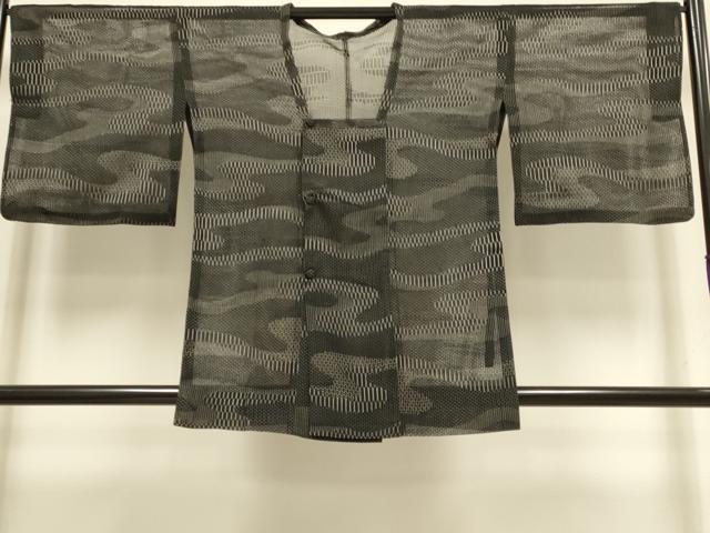 平和屋着物▽道行コート　スリーシーズン　春夏秋　塵除け　霞文　正絹　逸品　DABI4183du
