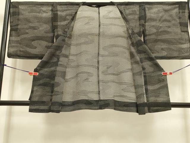 平和屋着物▽道行コート　スリーシーズン　春夏秋　塵除け　霞文　正絹　逸品　DABI4183du