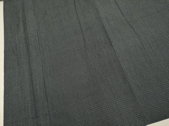 平和屋着物▽男性　お召　単衣　亀甲柄　正絹　逸品　DABI4199du