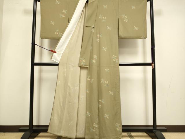 平和屋着物▽小紋　単衣　成り物　蕪　洗える着物　DABI4207du