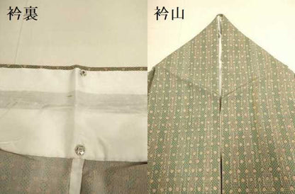 平和屋着物▽小紋　単衣　鹿の子間道　洗える着物　DABI4211du