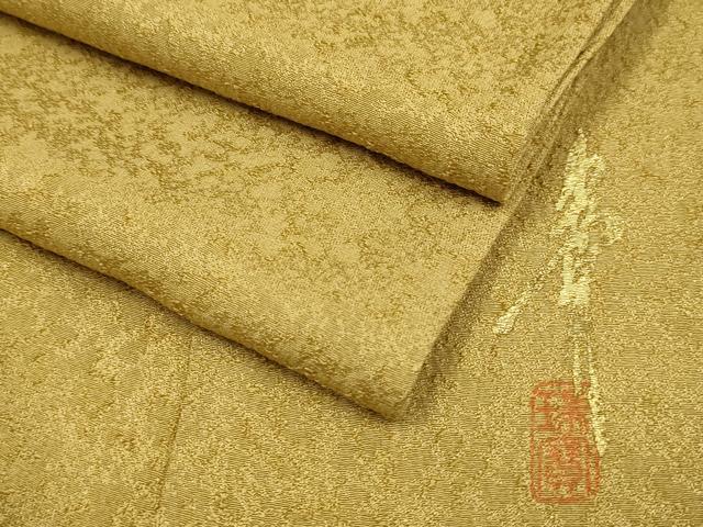 平和屋着物▽本草木染作家　瑞寶　色無地　単衣　黄橡色　正絹　逸品　DABI4219du
