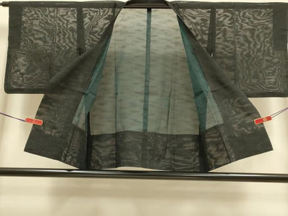 平和屋着物▽道行コート　スリーシーズン　春夏秋　塵除け　霞文　正絹　逸品　DABI4244du