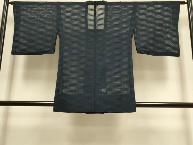 平和屋着物▽道行コート　スリーシーズン　春夏秋　塵除け　変わり縞　正絹　逸品　DABI4245du