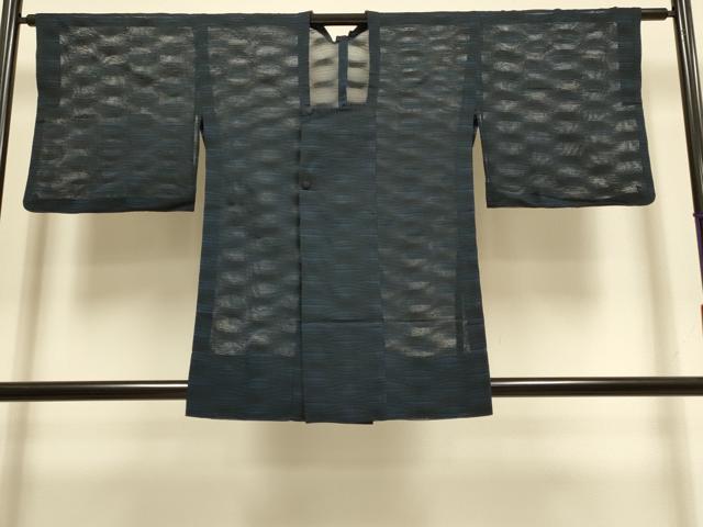 平和屋着物▽道行コート　スリーシーズン　春夏秋　塵除け　変わり縞　正絹　逸品　DABI4245du