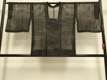 平和屋着物▽道行コート　スリーシーズン　春夏秋　塵除け　霞文　正絹　逸品　DABI4246du